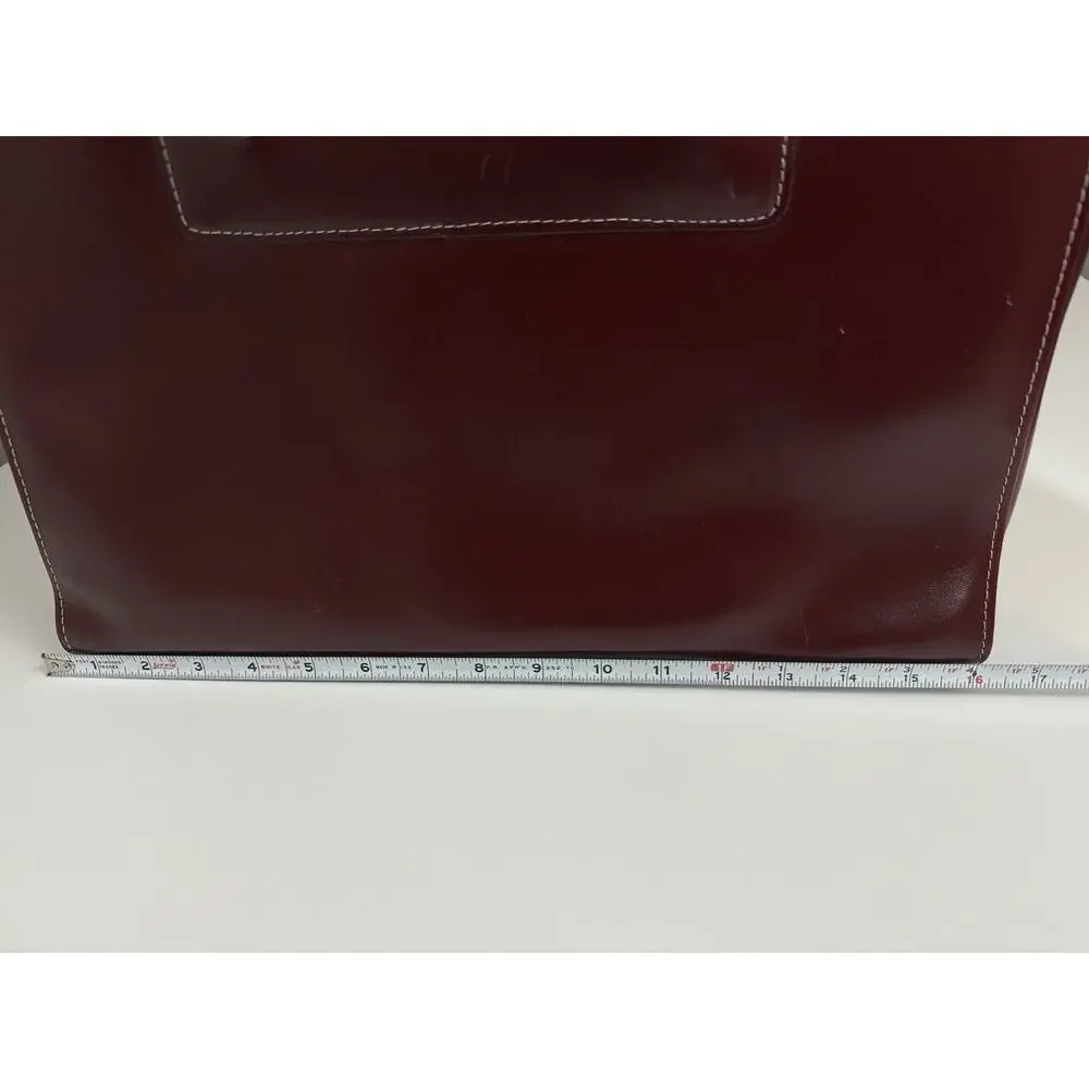 McKlein Lake Forest Leather Ladies' Laptop Briefcase Red Maroon 15.6” READ